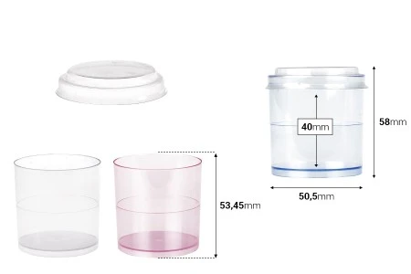 Plastična okrugla posudica za slatkiše 80mL sa poklopcem - 24 kom-2
