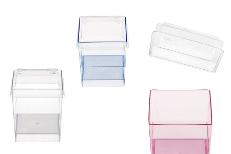 Plastična četvrtasta posudica za slatkiše 80mL sa poklopcem - 48 kom-1