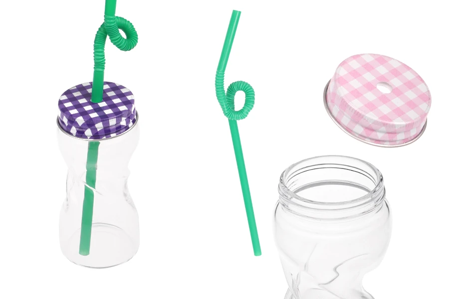 Staklena flašica 80mL sa zatvaračem i slamčicom, više boja-slika_proizvoda