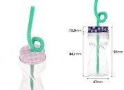 Staklena flašica 80mL sa zatvaračem i slamčicom, više boja-dimenzije_slike