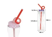 Staklena flašica 100mL sa zatvaračem i slamčicom, više boja-dimenzije_slike