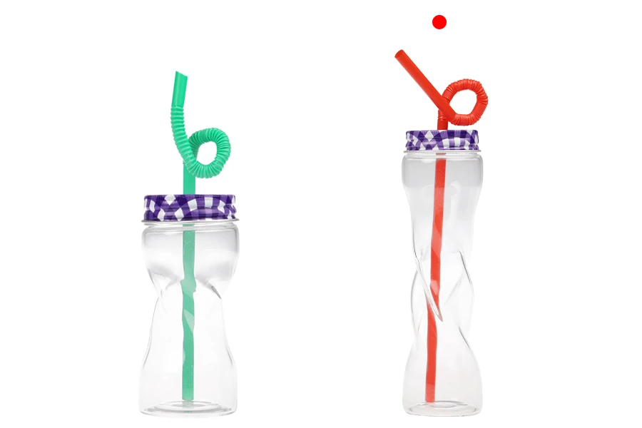Staklena flašica 100mL sa zatvaračem i slamčicom, više boja-grupa_slika