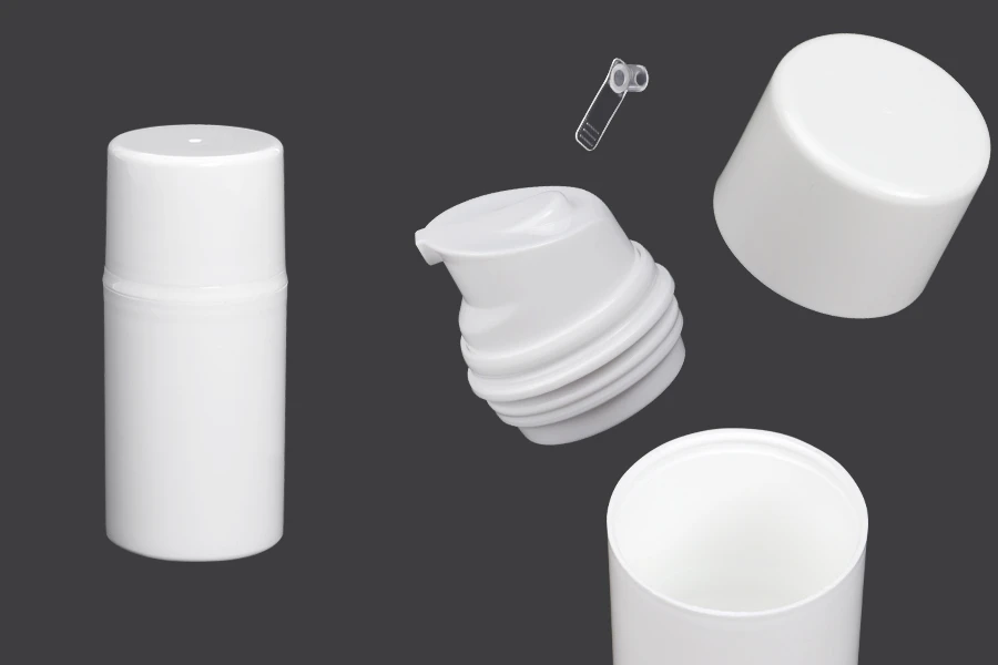 Airless bela plastična bočica 50mL za kreme