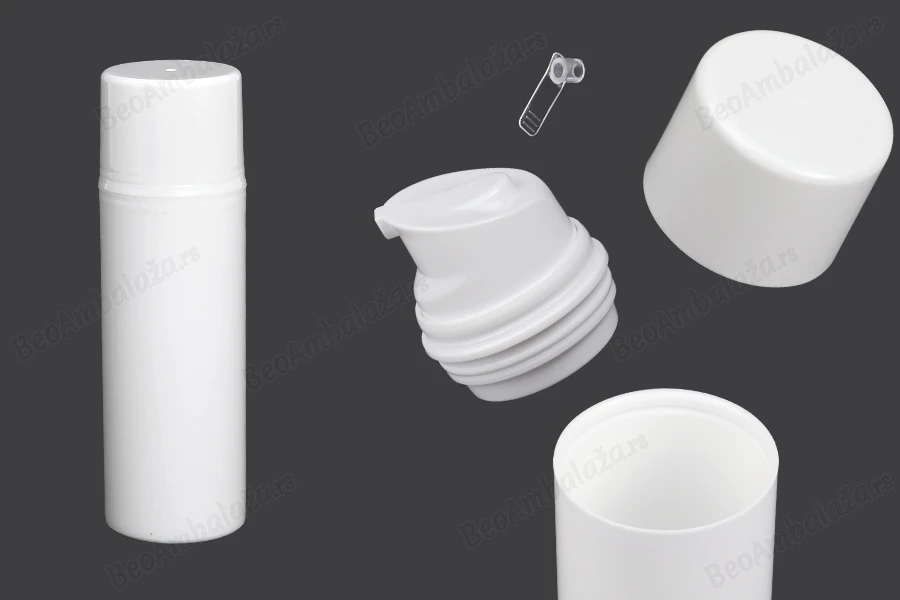 Airless bela plastična bočica 100mL za kreme-slika_proizvoda