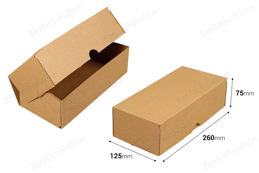 Kartonska kutija 260x125x75 mm troslojna sa automatskim sklapanjem (br. 50) - 25 kom.-dimenzije_slike