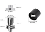 Aluminijumski sprej sa sigurnosnim Crimp zatvaranjem 15mm i magnetnim poklopcem, u dve boje