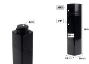 Akrilna Airless bočica 50mL sa pumpicom, u crnoj boji - 5 kom