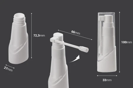 Flašica 25mL sa pumpicom i raspršivačem, za dermatološku i farmaceutsku upotrebu - 12 kom-2