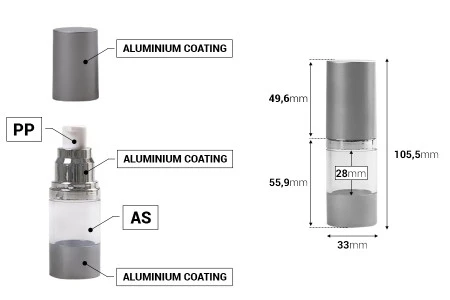 Airless akrilna bočica 15mL za kreme-2