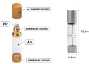 Airless akrilna bočica 50mL za kreme sa aluminijumskom osnovom i zatvaračem u 2 boje Airless akrilna bočica 50mL za kreme sa aluminijumskom osnovom i zatvaračem u 2 boje