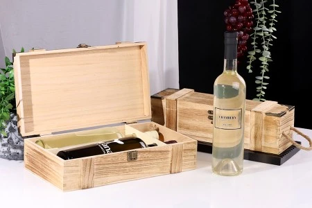 Drvena kutija za dve vinske flaše-3
