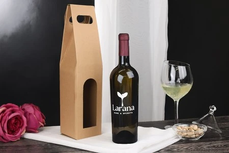 Kartonska kraft kutija za flašu vina od 750mL - 10 kom-3