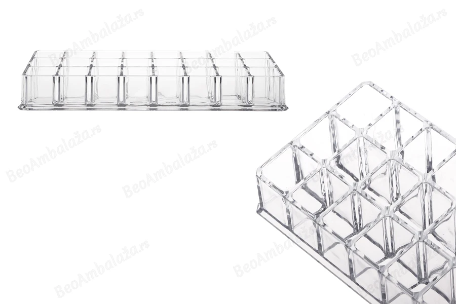 Stalak (postolje) od pleksiglasa 220x90x50mm sa 3 nivoa (24 mesta)-slika_proizvoda