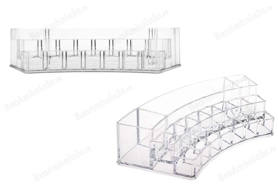 Stalak od pleksiglasa 300x118x65 mm - 3 nivoa, 19 otvora-slika_proizvoda