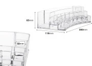 Stalak od pleksiglasa 300x118x65 mm - 3 nivoa, 19 otvora