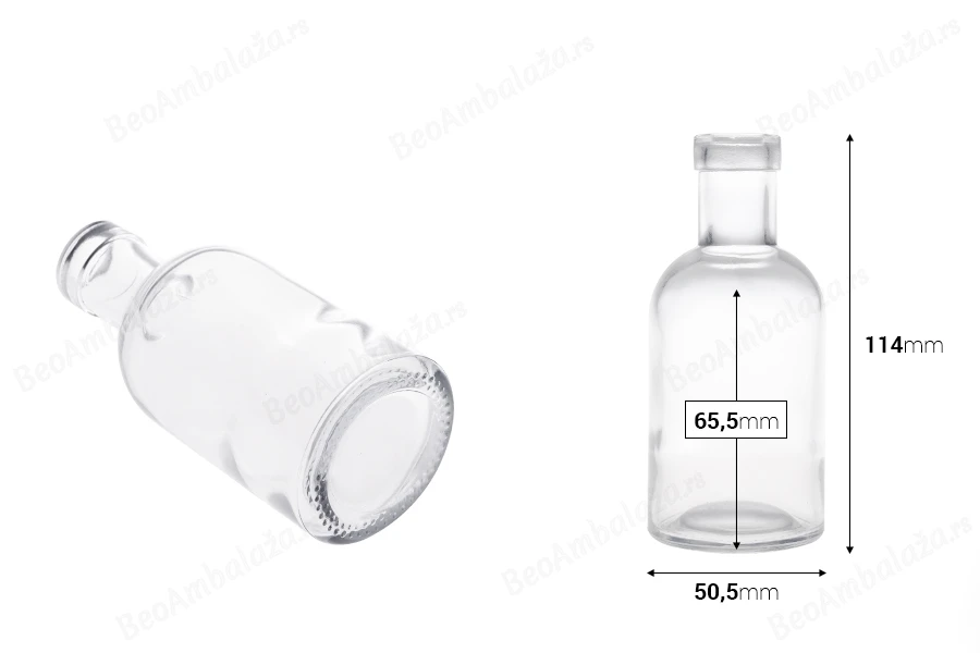 Providna staklena flaša 105mL-dimenzije_slike