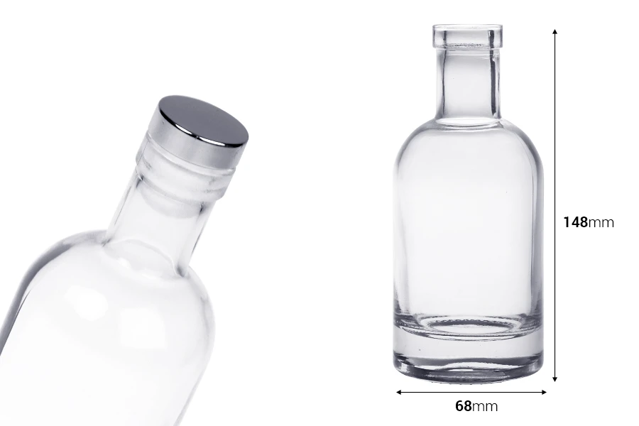 Staklena okrugla flašica 200 mL - 20 kom Staklena okrugla flašica 200 mL - 20 kom