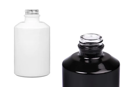 Cilindrična staklena boca 250mL u crnoj ili beloj boji-1