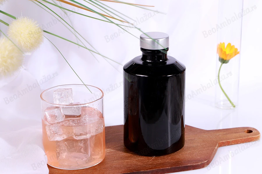Staklena cilindrična flaša 250mL u crnoj ili beloj boji-grupa_slika