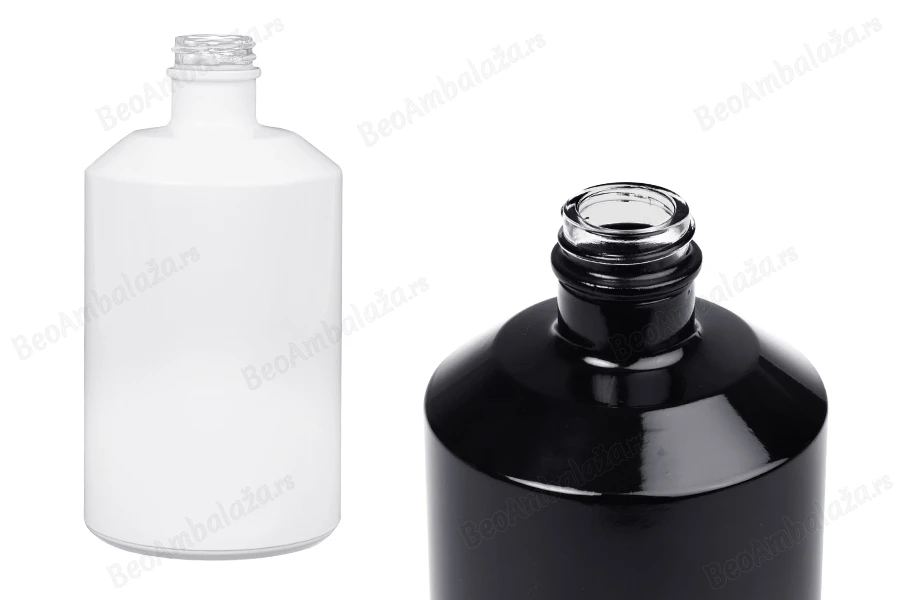 Cilindrična staklena boca 500mL u crnoj ili beloj boji-slika_proizvoda