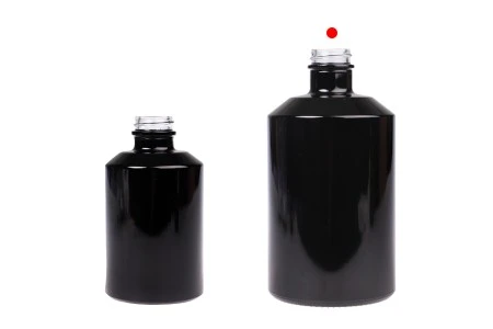 Cilindrična staklena boca 500mL u crnoj ili beloj boji-5