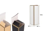 Kartonska kutija 38x38x106mm sa zlatnim ivicama, više boja - 20 kom Kartonska kutija 38x38x106mm sa zlatnim ivicama, više boja - 20 kom