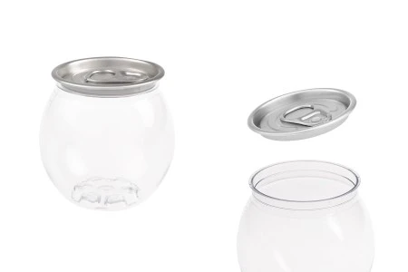 Providna (PET) plastična limenka 210mL (u obliku kuglice) sa aluminijumskim poklopcem (nepohodna upotreba mašine za zatvaranje) - 200 kom-1