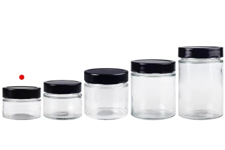 Cilindrična staklena tegla 100mL sa crnim zatvaračem T.O 70 Deep - 140 kom-3