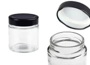 Cilindrična staklena tegla 100mL sa T.O 58 Deep crnim zatvaračem - 160 kom Cilindrična staklena tegla 100mL sa T.O 58 Deep crnim zatvaračem - 160 kom