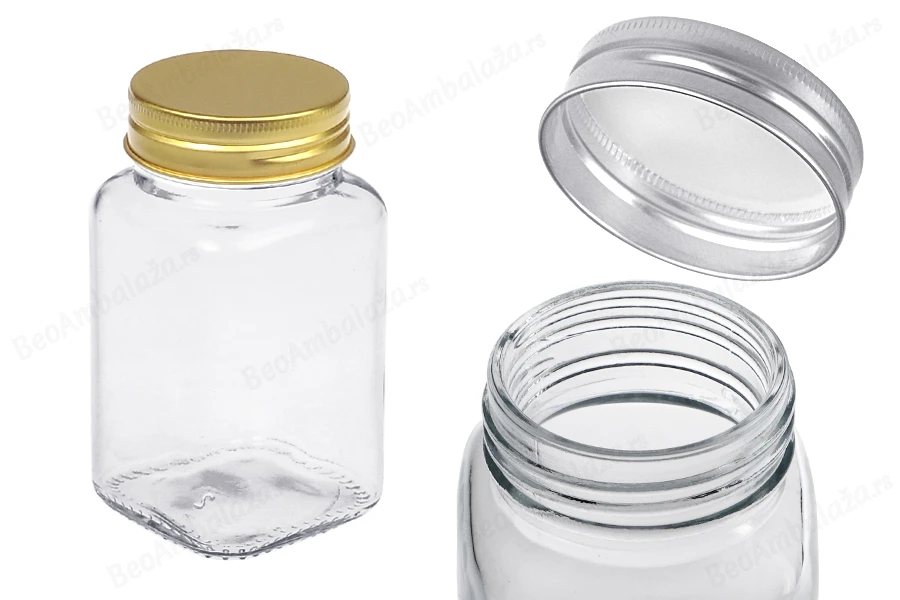 Staklena tegla 200mL sa aluminijumskim zatvaračem - 12 kom-slika_proizvoda