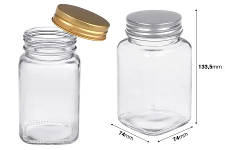 Staklena tegla 500mL sa aluminijumskim zatvaračem - 12 kom-2