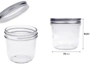 Staklena tegla 300mL sa srebrnim aluminijumskim zatvaračem - 6 kom Staklena tegla 300mL sa srebrnim aluminijumskim zatvaračem - 6 kom