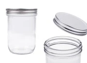 Staklena tegla 450mL sa srebrnim aluminijumskim zatvaračem - 6 kom Staklena tegla 450mL sa srebrnim aluminijumskim zatvaračem - 6 kom