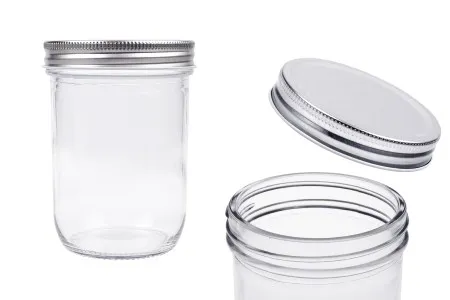 Staklena tegla 450mL sa srebrnim aluminijumskim zatvaračem - 6 kom-1