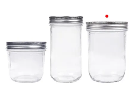 Staklena tegla 450mL sa srebrnim aluminijumskim zatvaračem - 6 kom-5