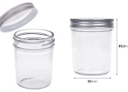 Staklena tegla 200mL sa srebrnim aluminijumskim zatvaračem - 6 kom-dimenzije_slike