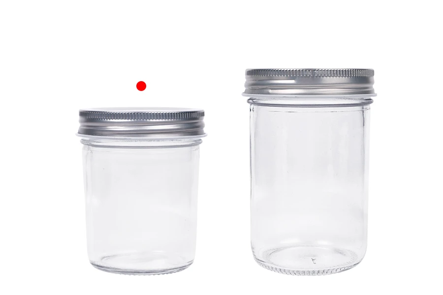 Staklena tegla 200mL sa srebrnim aluminijumskim zatvaračem - 6 kom-grupa_slika