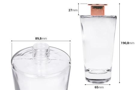 Staklena bočica 500 ml sa prstenom i čepom za osveživač prostora-2