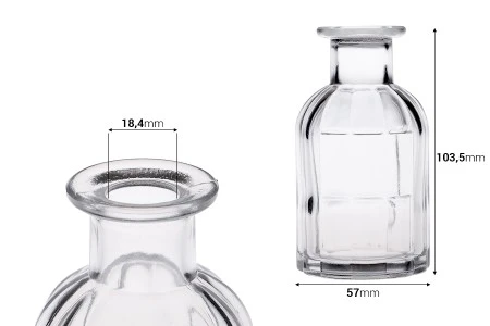 Staklena ukrasna bočica 120 ml pogodna za osveživač prostora-2
