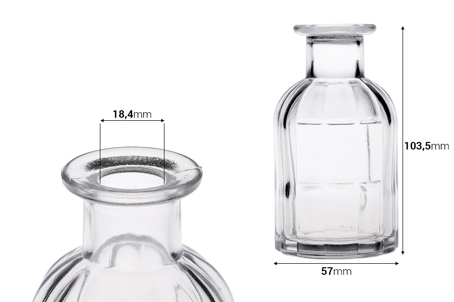 Staklena ukrasna bočica 120 ml pogodna za osveživač prostora