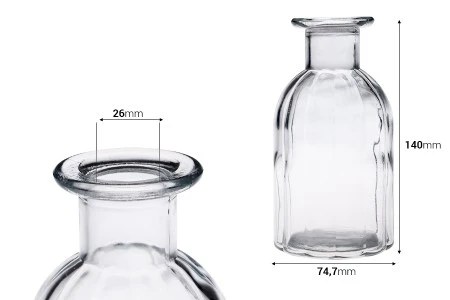 Staklena ukrasna bočica 300 ml pogodna za osveživač prostora-2