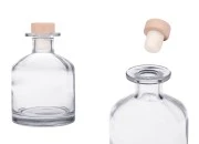 Elegantna staklena flašica od 250mL sa čepom sa drvenom glavom