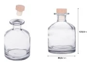 Elegantna staklena flašica od 250mL sa čepom sa drvenom glavom