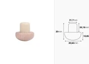 Čep od sintetičkog silikona sa drvenom glavom - Φ 22 mm-dimenzije_slike