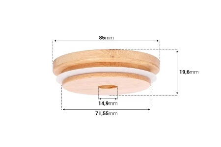 Drveni poklopac sa otvorom i gumom za tegle sa unutrašnjim prečnikom grla 70,5 mm-2