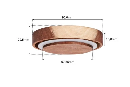 Drveni poklopac sa gumom za tegle sa unutrašnjim prečnikom grla 68,2 mm-2