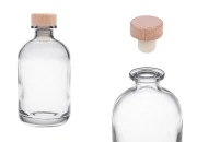 Providna staklena flašica od 375mL sa silikonskim čepom sa drvenom glavom