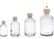 Providna staklena flaša od 500mL sa silikonskim čepom sa drvenom glavom Providna staklena flaša od 500mL sa silikonskim čepom sa drvenom glavom