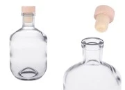 Staklena flašica od 330mL sa silikonskim čepom sa drvenom glavom