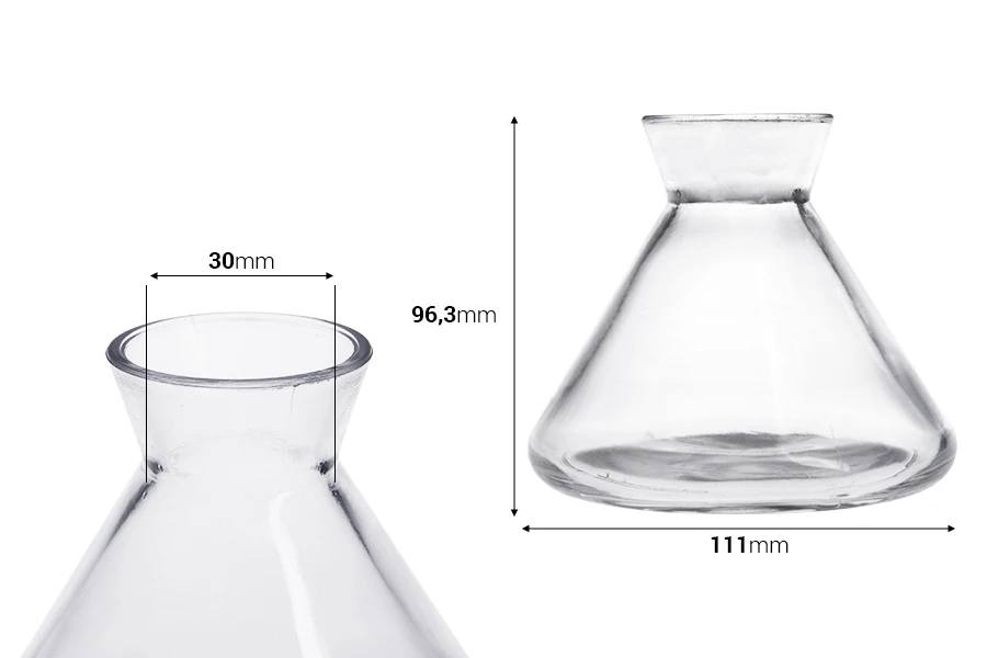 Staklena ukrasna bočica 200 ml za osveživač prostora-dimenzije_slike
